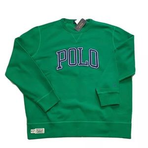 Polo Ralph Lauren 67 Spell Out Green Crewneck Sweater